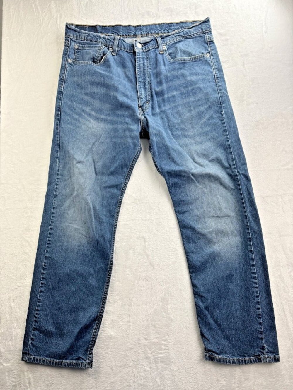 Levi's 505 Size 38x29 Mens Jeans Straight (Actual Inseam 27) Stretch Med Wash